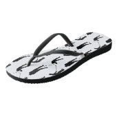 Golfer Silhouettes Black and White Pattern ビーチサンダル (アングル)