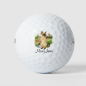 Golfer themed for Bachelorette Bride Cat Lovers ゴルフボール (正面)