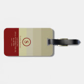 Golfer with Golf Club Elegant Red ラゲッジタグ (裏面横)