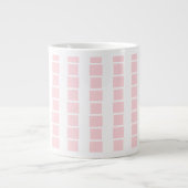 Golfers Mug, Golfing is my Life! Pink White Square ジャンボコーヒーマグカップ (正面)