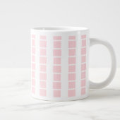 Golfers Mug, Golfing is my Life! Pink White Square ジャンボコーヒーマグカップ (右)