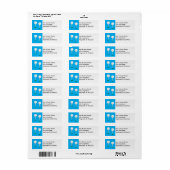 golfers return address label golf balls on blue ラベル (フルシート)
