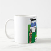 Golfingパーソナライズされた Friends – カップルの漫画 コーヒーマグカップ (左)