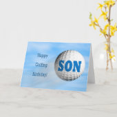 Golfing誕生日カードfor Son カード (黄色い花)