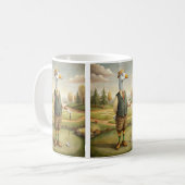 Golfing Animal Coffee Mug コーヒーマグカップ (正面左)