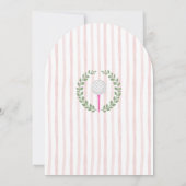 Golfing Birthday Party 招待状 (裏面)