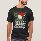 Golfing Christmas Holiday Golf Ball Tシャツ (正面)