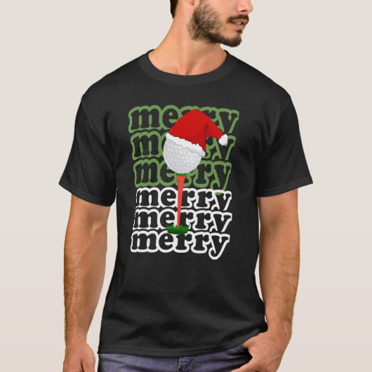 Golfing Christmas Holiday Golf Ball Tシャツ (正面)