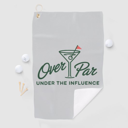 Golfing Gift Over Par And Under The Influence Golf ゴルフタオル (インサイチュ)