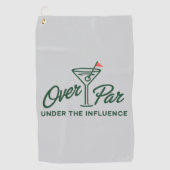 Golfing Gift Over Par And Under The Influence Golf ゴルフタオル (正面)