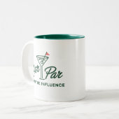 Golfing Gift Over Par And Under The Influence Golf ツートーンマグカップ (正面左)