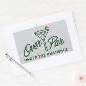 Golfing Gift Over Par And Under The Influence Golf 長方形シール (封筒)