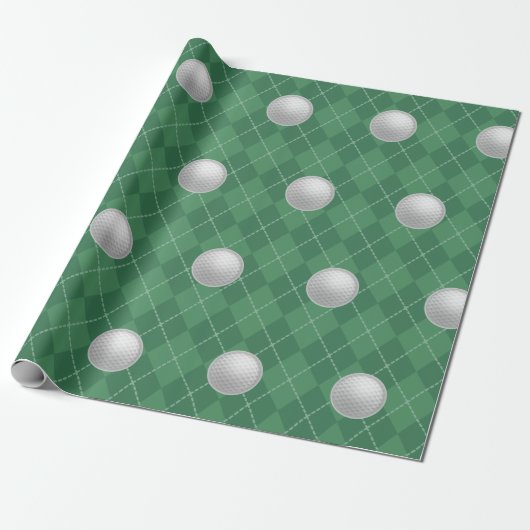 Golfing Gift Wrapping Paper ラッピングペーパー (アンロールド)