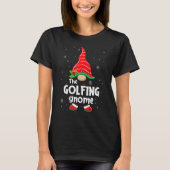 Golfing Gnome Matching Family Group Christmas Part Tシャツ (正面)