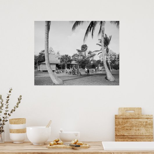 Golfing in Palmビーチ, 1904 ポスター (キッチン)