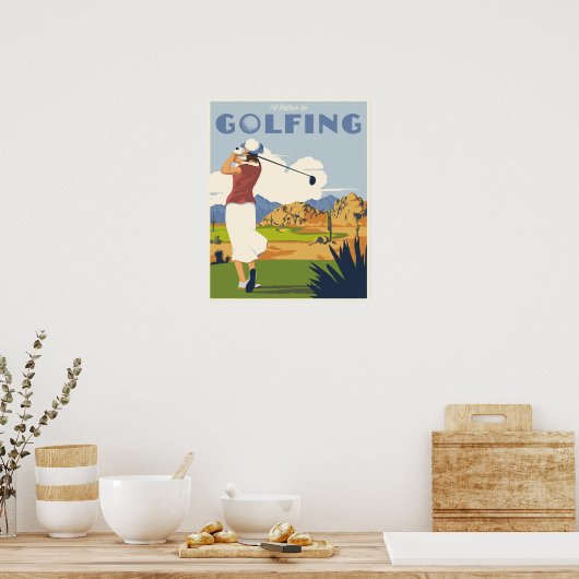 Golfing poster ポスター (キッチン)