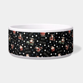 Golfing Santa on Black ボウル
