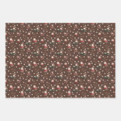 Golfing Santa on Brown ラッピングペーパーシート (正面)