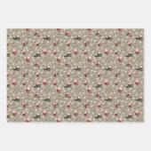 Golfing Santa on Desert Brown ラッピングペーパーシート (正面3)