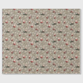 Golfing Santa on Desert Brown ラッピングペーパー (フラット)