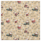 Golfing Santa on Sand ファブリック (見本)