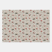 Golfing Santa on Vanilla ラッピングペーパーシート (正面2)