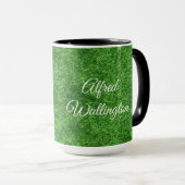 Golfing Sport golf ball and putter Personalize マグカップ (正面右)