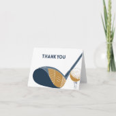 Golfing Themed Golf Club Blank サンキューカード (正面)