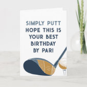 Golfing Themed Humor Funny Golfers Birthday カード (正面)