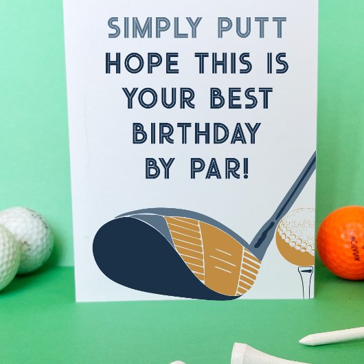 Golfing Themed Humor Funny Golfers Birthday カード
