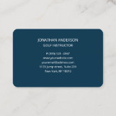 Golfspieler  Dunkelblau Business 名刺 (裏面)