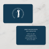 Golfspieler  Dunkelblau Business 名刺 (正面/裏面)