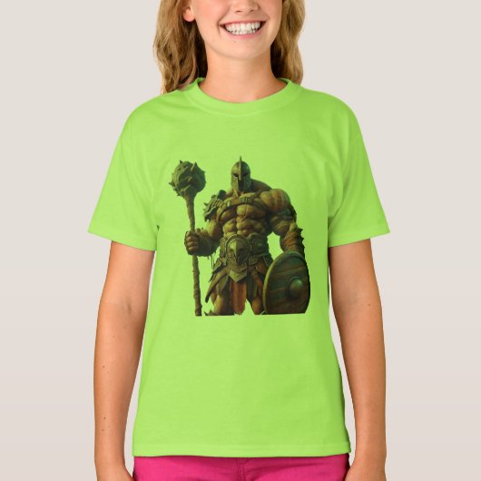 Goliath With a Club on a Short Sleeve White Tシャツ (正面)