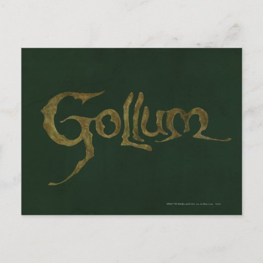 GOLLUM™名前 – テクスチャ ポストカード (正面)