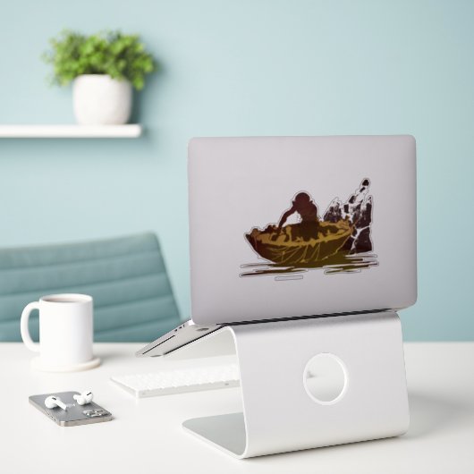 GOLLUM™ in a Raft シール (デスク上のノートパソコン)
