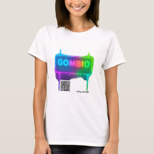 GombioネオンQRコード旅行土産Tシャツ Tシャツ