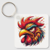"Gomer Rooster" Double Sided Aluminum Keychain キーホルダー (正面)