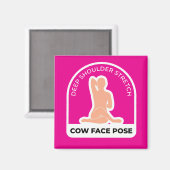 Gomukhasana Cow Face Pose • Deep Shoulder Stretch  マグネット (正面/裏面)