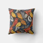 Gond Art - birds クッション (裏面)