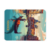 Gondola ride in Venice with historic buildings マグネット (横)