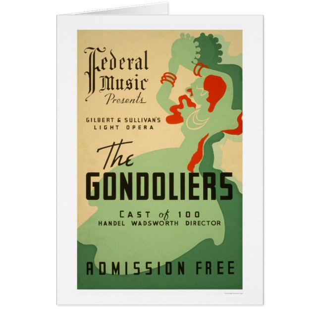 Gondoliersオペラ1937 WPA (正面)