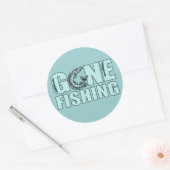 GONE魚釣りカスタムステッカー ラウンドシール (封筒)