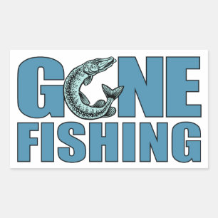 GONE魚釣りカスタムステッカー 長方形シール