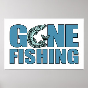 GONE魚釣りカスタムポスター ポスター