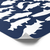 Gone魚釣りゲストブックポスター – 100署名 ポスター (角)