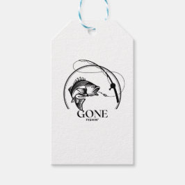 Gone Fishin' | モノクロ ギフトタグ