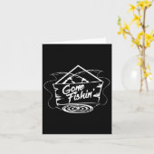 Gone Fishin' Shirt Fishing Lovers Or Fisherman Gif カード (黄色い花)