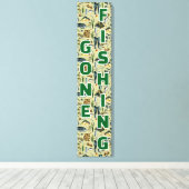 Gone Fishing Fishing Gear Home Business キャンバスプリント (インサイチュ (ウッドフロア))