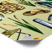 Gone Fishing Fishing Gear Home Business ポスター (角)