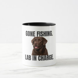 Gone Fishing Lab in Charge Mug マグカップ